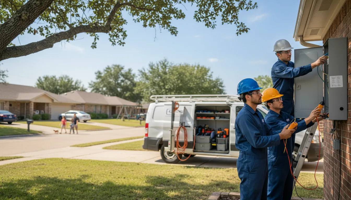 Certified electrician providing emergency electrical services in Ledbetter, TX
